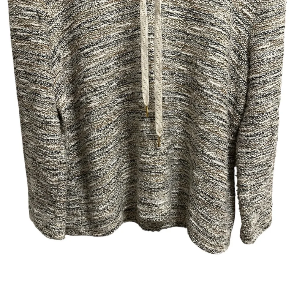 Ruby Rd. metallic boxy cowl neck beachy coastal cozy spring summer sweater - Picture 3 of 11